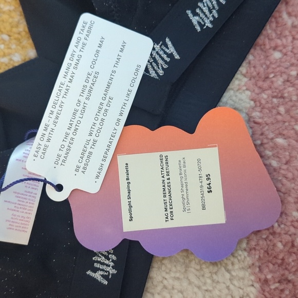 NWT Black sparkly YITTY bralette - Picture 3 of 3